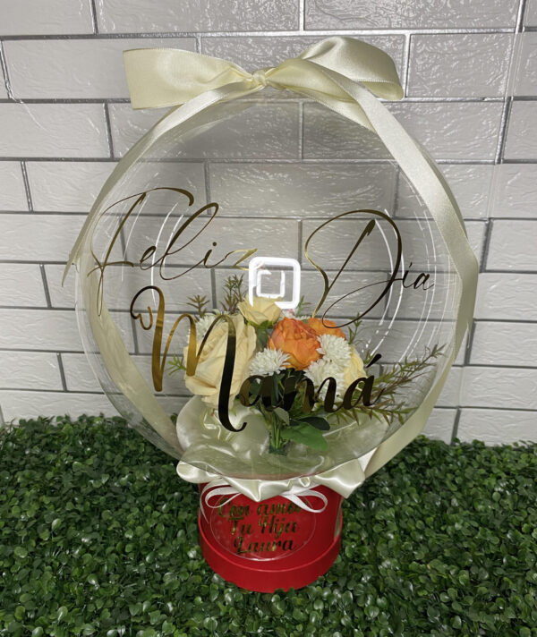 GLOBO FELIZ DIA MAMA CREMA